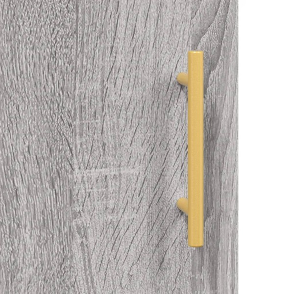 Aparador alto madera contrachapada gris sonoma 69,5x34x180 cm