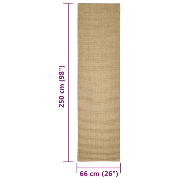 Alfombra de sisal para rascador 66x250 cm