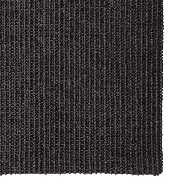 Alfombra de sisal para rascador negro 80x350 cm