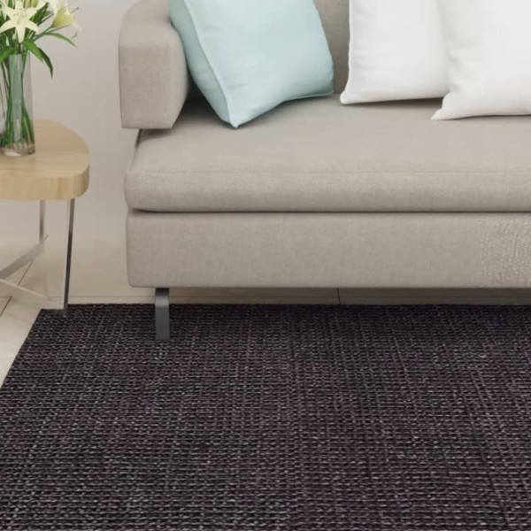 Alfombra de sisal para rascador negro 100x350 cm