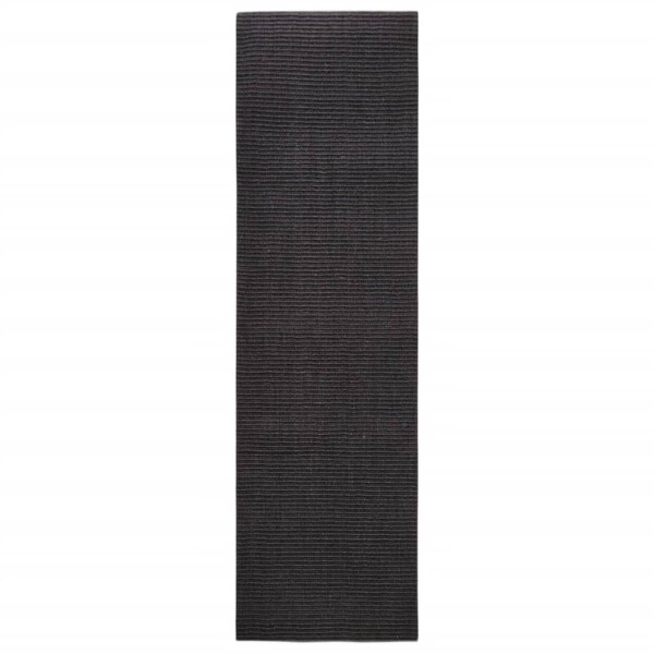 Alfombra de sisal para rascador negro 100x350 cm