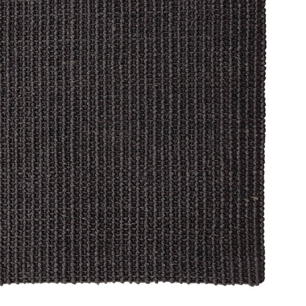 Alfombra de sisal para rascador negro 100x350 cm