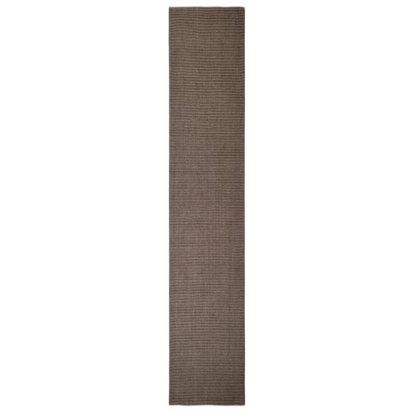 Alfombra de sisal para rascador marrón 66x350 cm