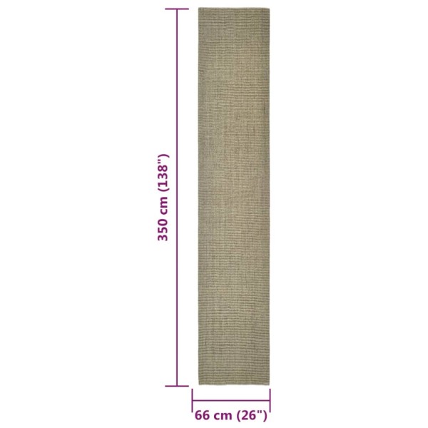 Alfombra de sisal para rascador gris taupe 66x350 cm