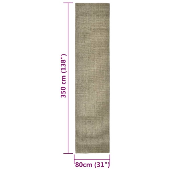 Alfombra de sisal para rascador gris taupe 80x350 cm