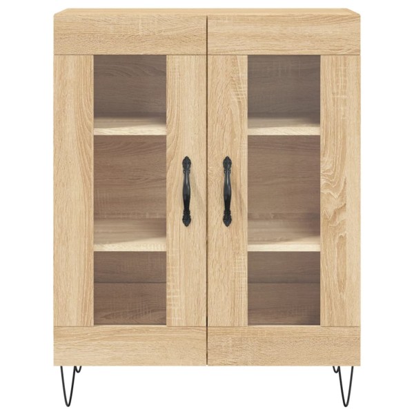 Aparador alto madera contrachapada color roble 69,5x34x180 cm