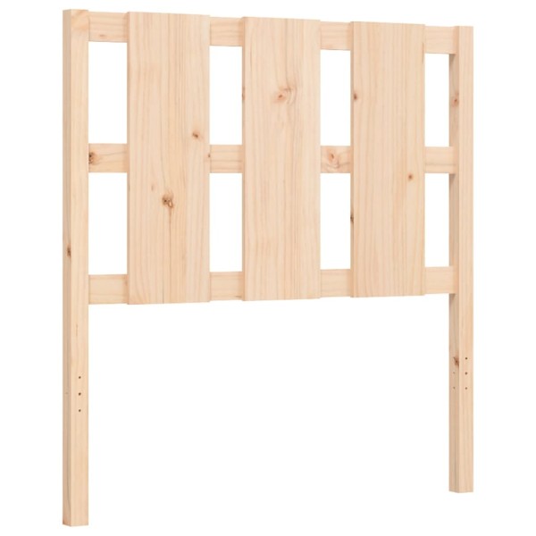 Estructura de cama con cabecero madera maciza 90x190 cm