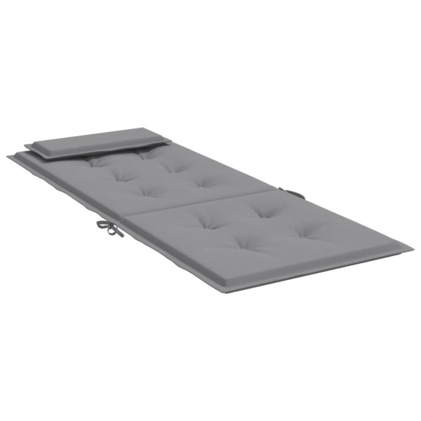 Cojines de silla con respaldo alto 4 uds tela Oxford gris