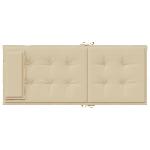 Cojines de silla con respaldo alto 4 uds tela Oxford beige