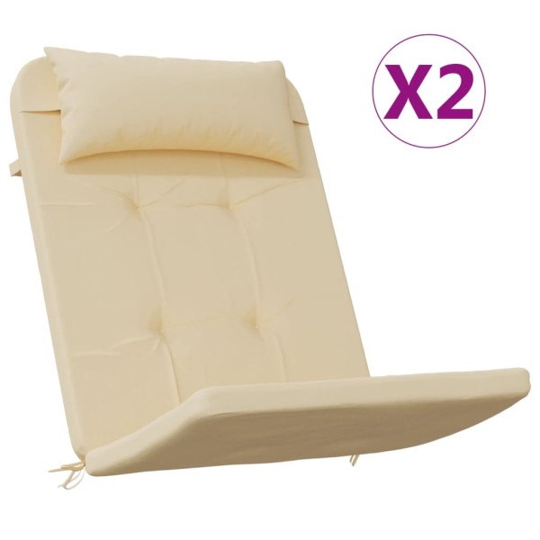 Cojines para silla Adirondack 2 uds tela Oxford beige