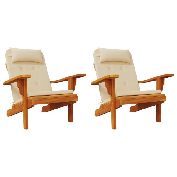 Cojines para silla Adirondack 2 uds tela Oxford beige