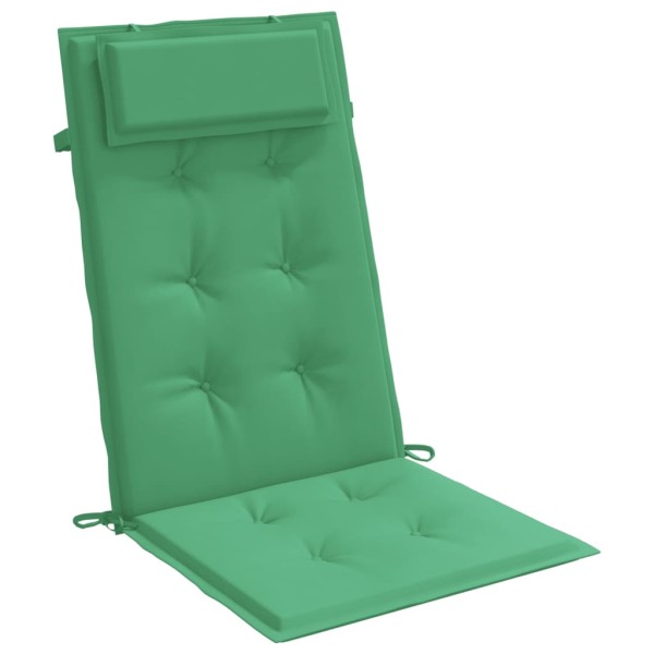 Cojines de silla con respaldo alto 4 uds tela Oxford verde