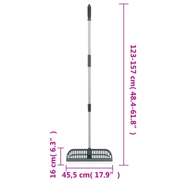 Rastrillo para hojas 2 en 1 PP verde oscuro 157 cm