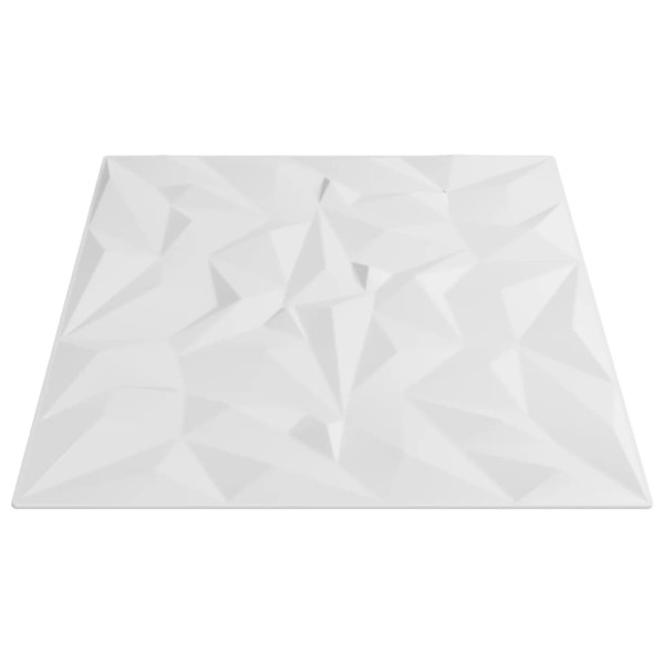 Paneles de pared 48 uds EPS amatista blanco 50x50 cm 12 m²