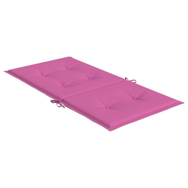 Cojines para silla con respaldo bajo 4 uds tela rosa