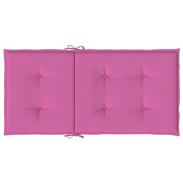 Cojines para silla con respaldo bajo 4 uds tela rosa