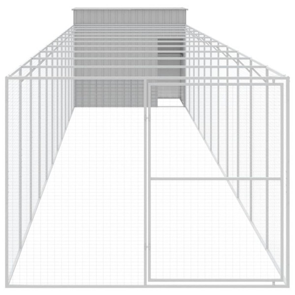 Caseta perro corral acero galvanizado gris claro 214x1273x181cm