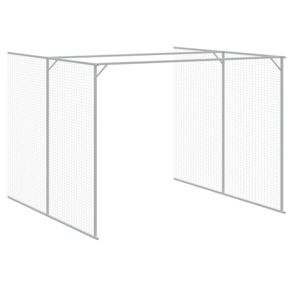 Caseta perro corral acero galvanizado gris claro 214x1273x181cm