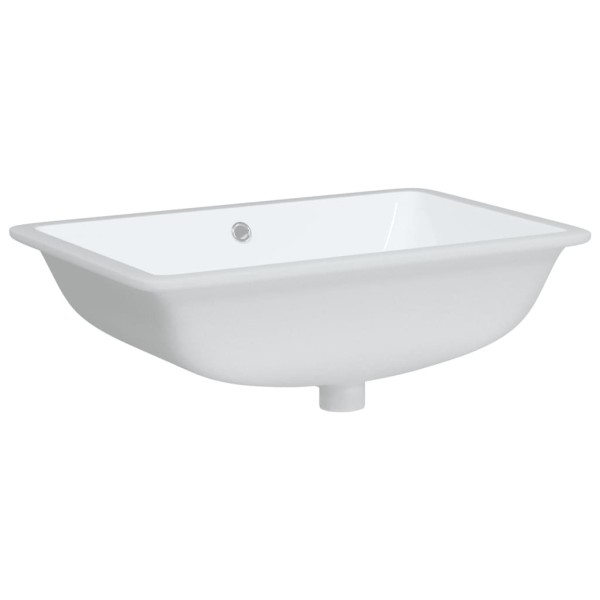 Lavabo de baño rectangular cerámica blanco 60x40x21 cm