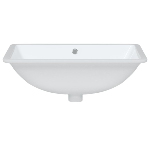 Lavabo de baño rectangular cerámica blanco 60x40x21 cm