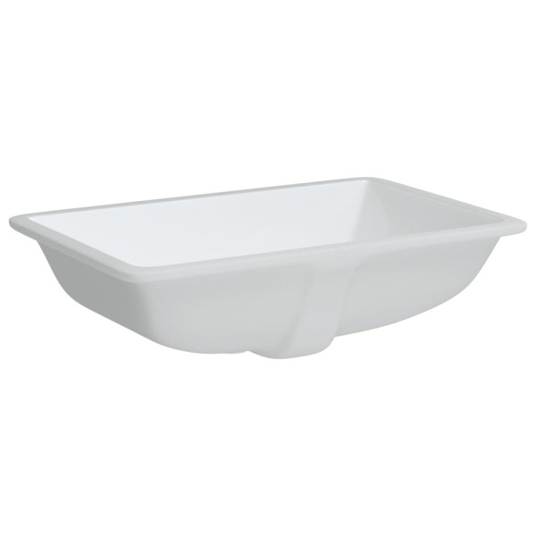 Lavabo de baño rectangular cerámica blanco 60x40x21 cm