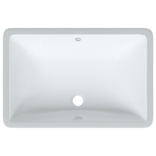 Lavabo de baño rectangular cerámica blanco 60x40x21 cm