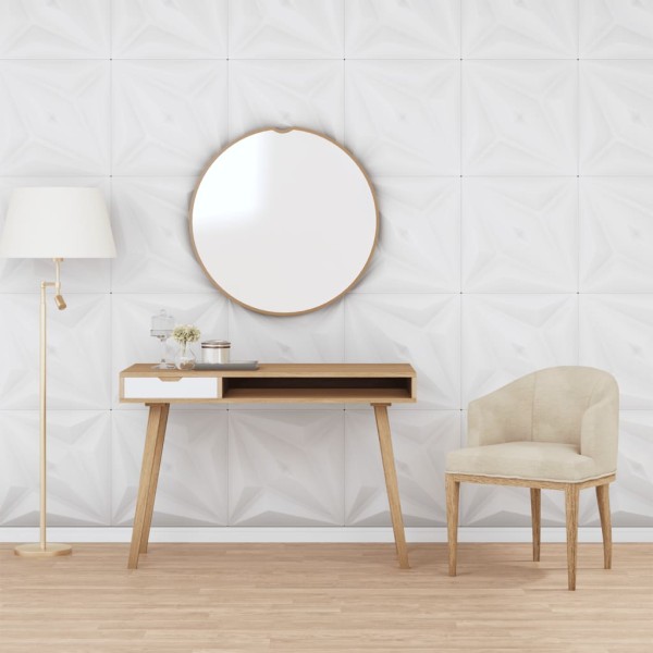 Paneles de pared 24 uds EPS estrella blanco 50x50 cm 6 m²