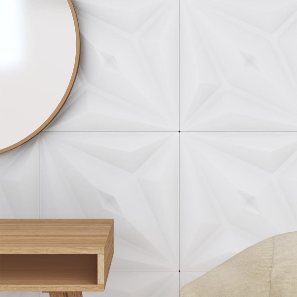 Paneles de pared 24 uds EPS estrella blanco 50x50 cm 6 m²