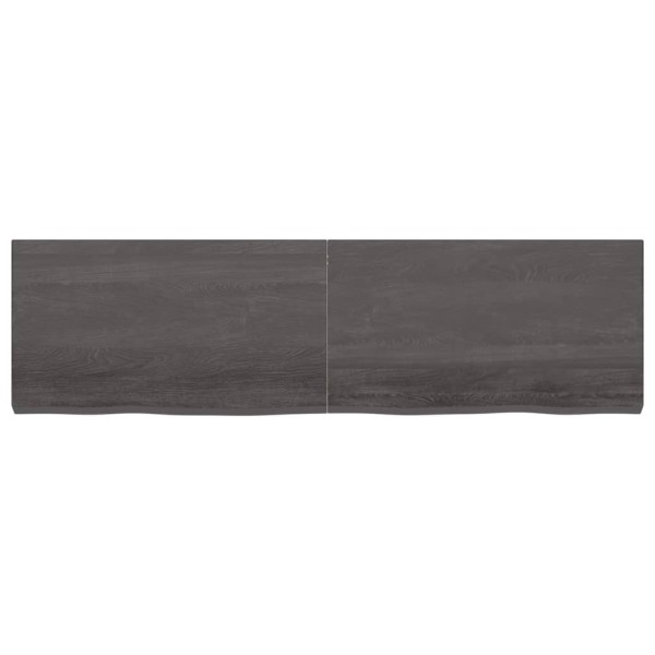 Estante pared madera roble tratada marrón oscuro 180x50x(2-6)cm