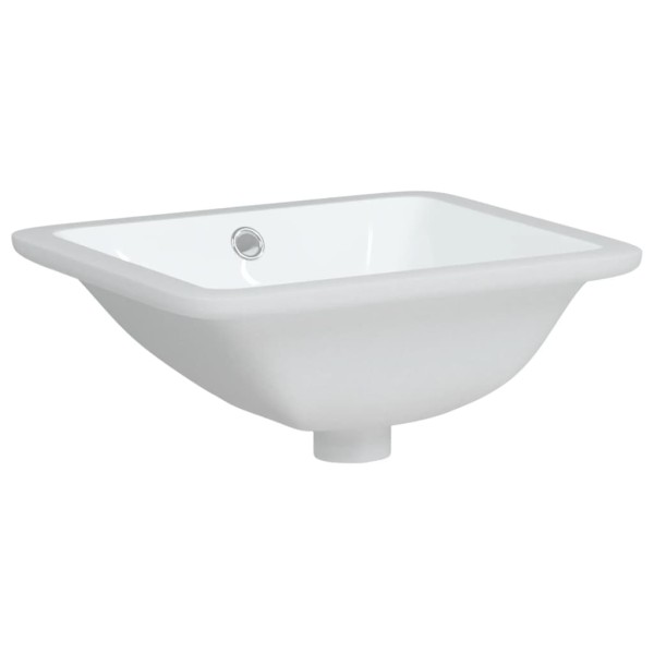 Lavabo de baño rectangular cerámica blanco 36,5x32x15,5 cm