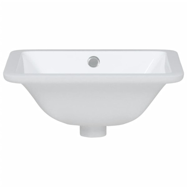 Lavabo de baño rectangular cerámica blanco 36,5x32x15,5 cm