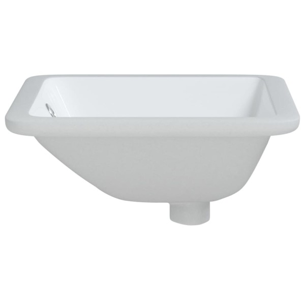 Lavabo de baño rectangular cerámica blanco 36,5x32x15,5 cm