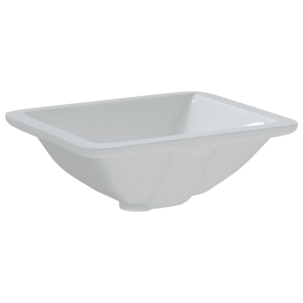 Lavabo de baño rectangular cerámica blanco 36,5x32x15,5 cm