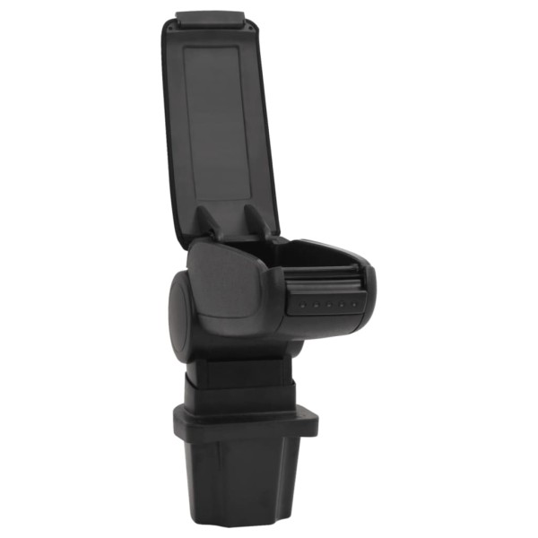 Reposabrazos para coche ABS negro 13,5x32,5x(31-46,5) cm