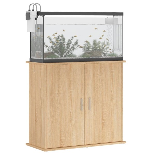 Soporte para acuario madera ingeniería roble Sonoma 81x36x73 cm