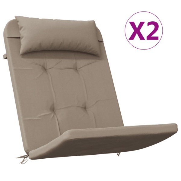 Cojines para silla Adirondack 2 uds tela Oxford gris taupe