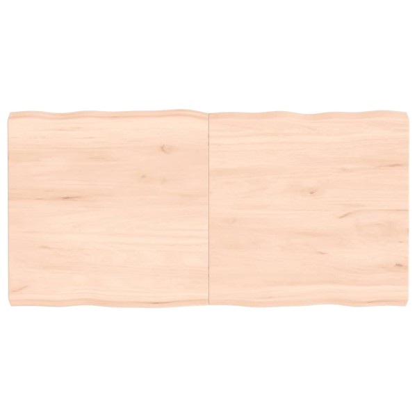 Tablero de mesa madera maciza borde natural 120x60x(2-6) cm