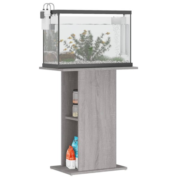 Soporte de acuario madera ingeniería gris Sonoma 60,5x36x72,5cm