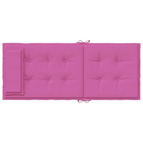 Cojines de silla con respaldo alto 2 uds tela Oxford rosa