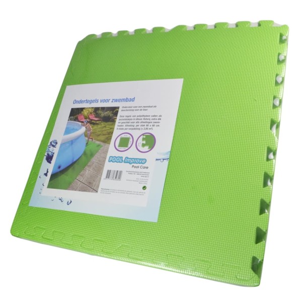 Piscina Improve Suelo protector para piscina 8 uds verde 60 cm