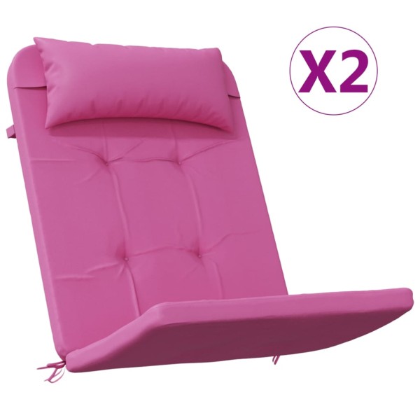 Cojines para silla Adirondack 2 uds tela Oxford rosa