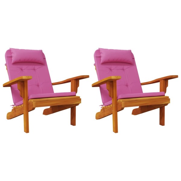 Cojines para silla Adirondack 2 uds tela Oxford rosa