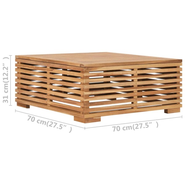 Set de mesa reposapiés de jardín cojín gris oscuro madera teca