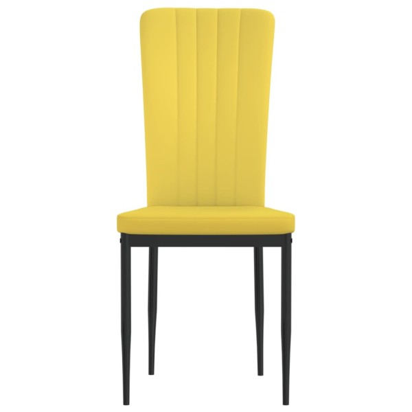 Sillas de comedor 4 uds terciopelo amarillo mostaza