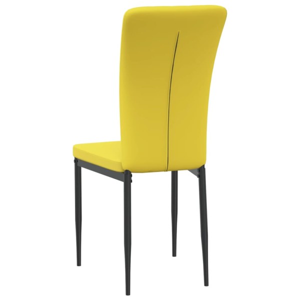 Sillas de comedor 4 uds terciopelo amarillo mostaza