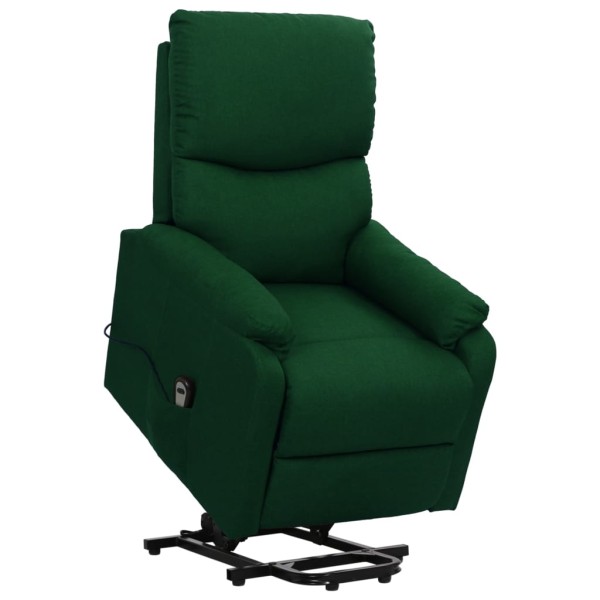 Sillón elevable tela verde oscuro