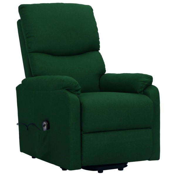 Sillón elevable tela verde oscuro