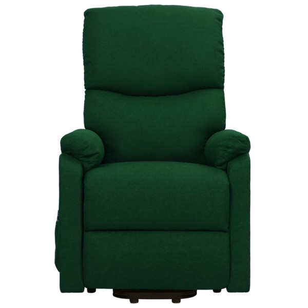 Sillón elevable tela verde oscuro