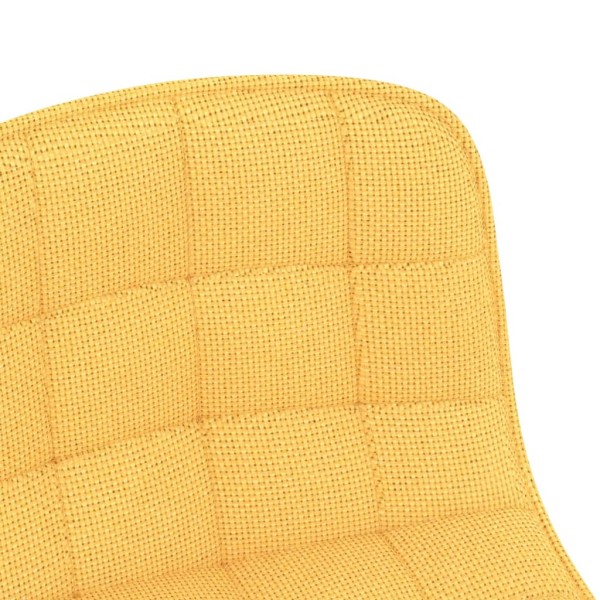 Sillas de comedor giratorias 2 unidades tela amarillo