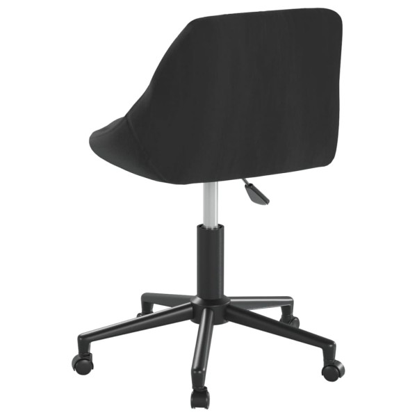 Silla de oficina giratoria de terciopelo negro